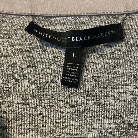 White House Black Market Heathered Gray Top - Picture 2 of 3